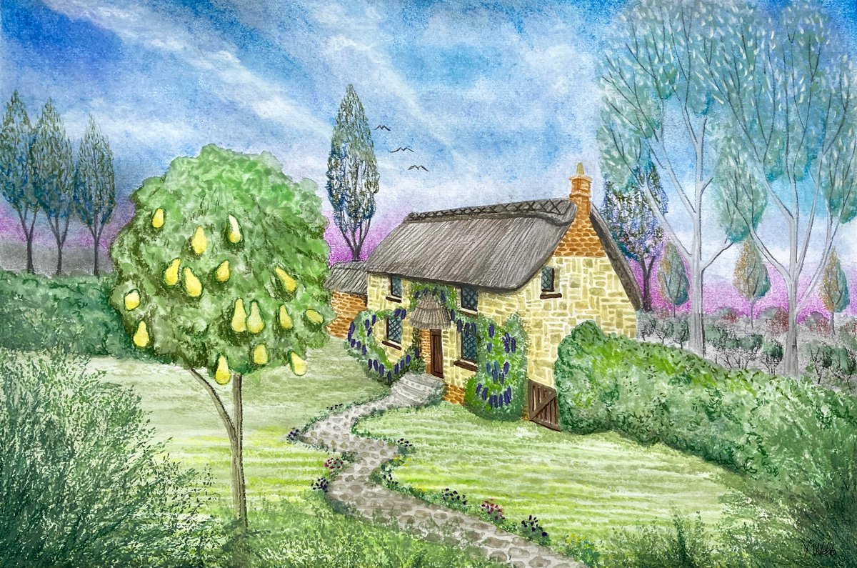 Pear Tree Cottage by Yvonne B Webb