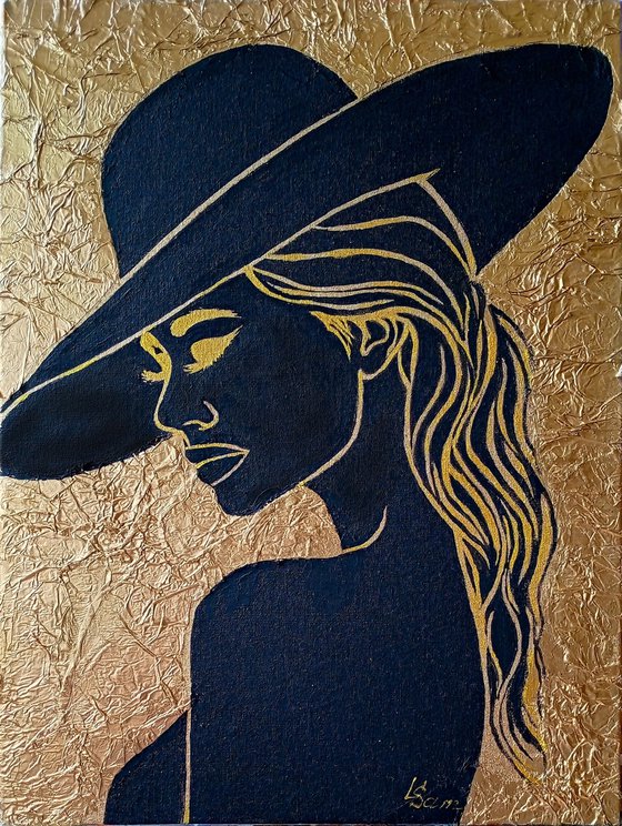 Woman in Shadow and Gold