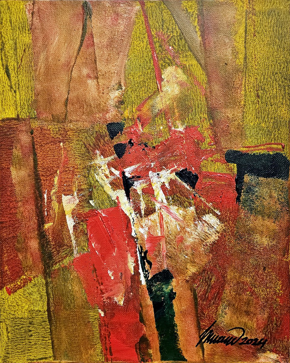 Abstract Acrylic Painting By Taidakov Nikolai, 9 X 12", It