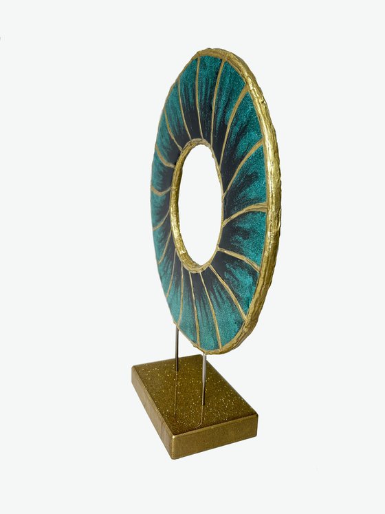 Turquoise Eye. Table decoration Sculpture 3D. Art. Modern Art. Good Eye. Contemporary decor, Art object