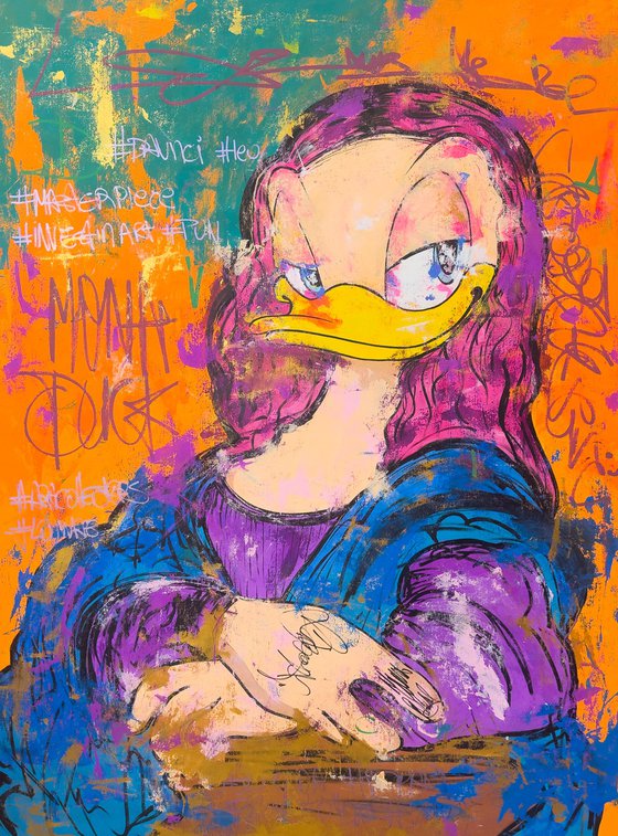 Mona Duck portrait by scrooge da vinci