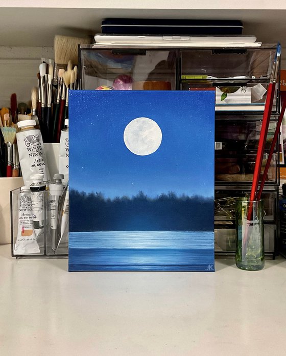 Ethereal Glow of a Full Moon