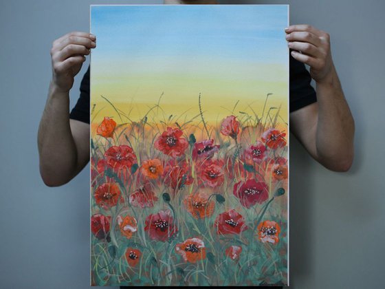 Poppy Field - Large 42 x 60 cm (A2)