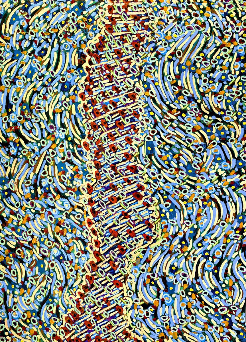 Expressive Abstract Oil Painting By Ann Parks Mccray, 30 X 40, Do A Little Dance, Original Artwork