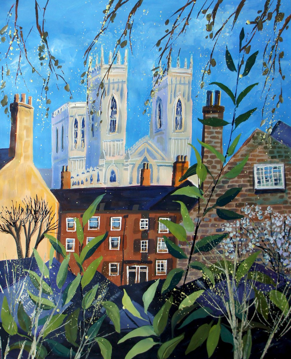 York Minster From The Walls By Julia Rigby, 24 X 28, Artwork For Sale On Artfinder