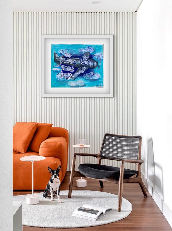 Flying into the clouds