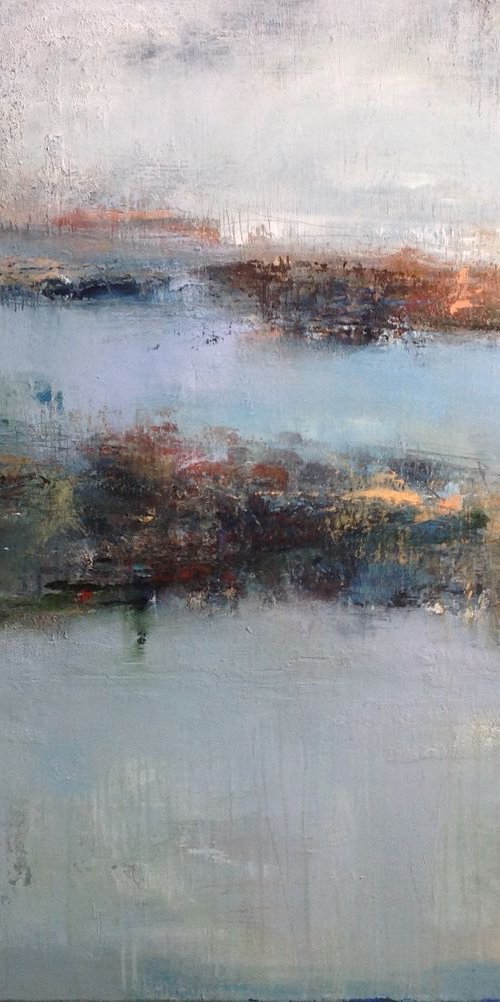 Blue in dark composition -2- by Hennie Van de Lande
