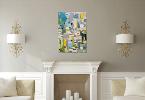 La promenade. Original abstract painting