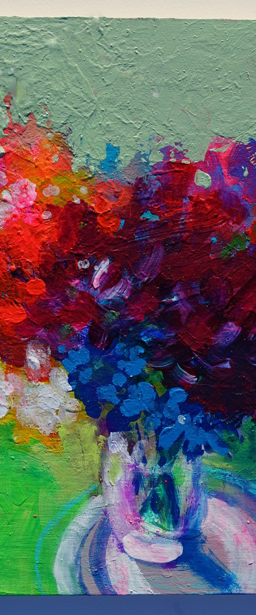 Gifts From the Sun 8x10" Vibrant Floral Still Life Painting by Kerri McCabe