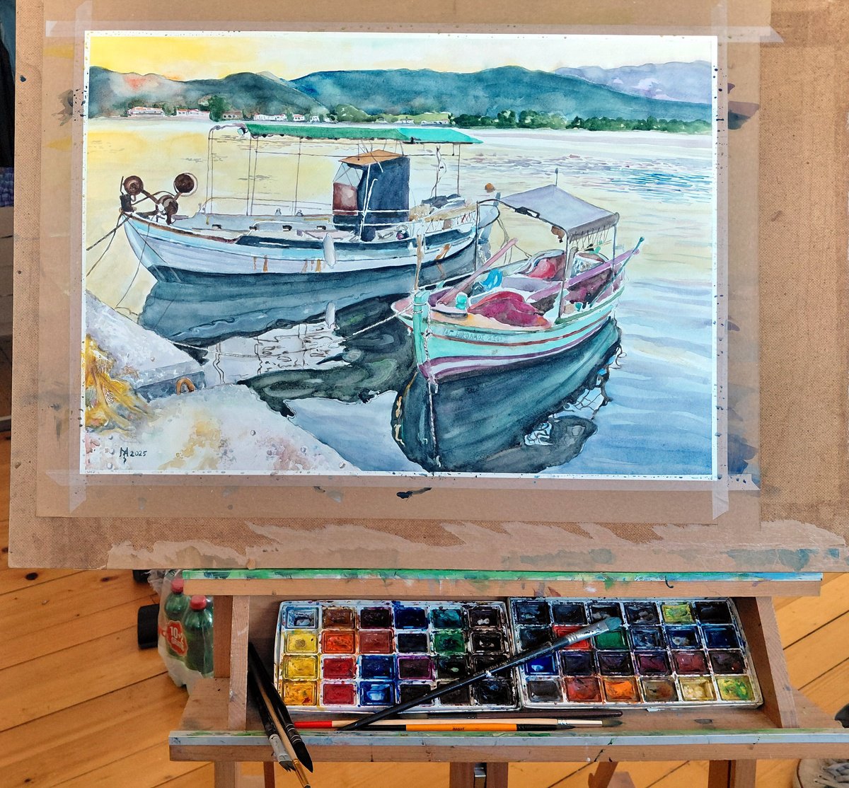 Impressionistic Watercolour , Morning In The Bay By Zoran Mihajlovic Muza, 23 X 16, Artwork For Sale On Artfinder