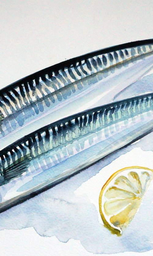 Two Mackerel by Julia  Rigby