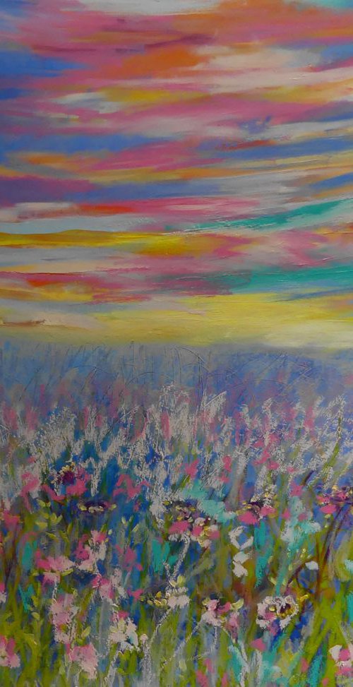 Cornflower Meadow by Lesley Blackburn