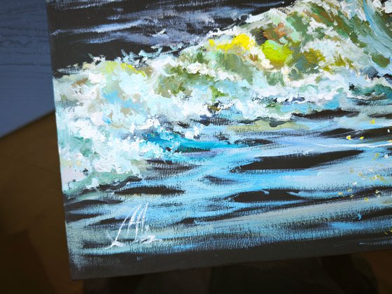 Sea waves painting