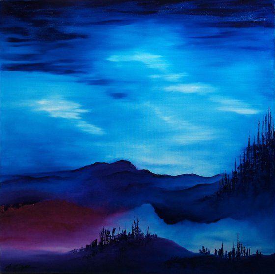 Fifth Dimension Land (100 x 100 cm) XXL oil (40 x 40 inches)