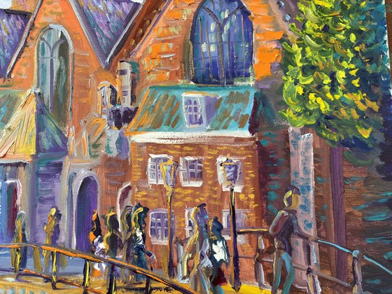 Old Church of Amsterdam Canal View