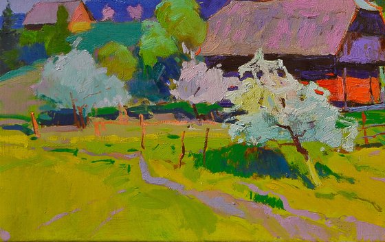 Blossoms Beneath the Thatched Roof