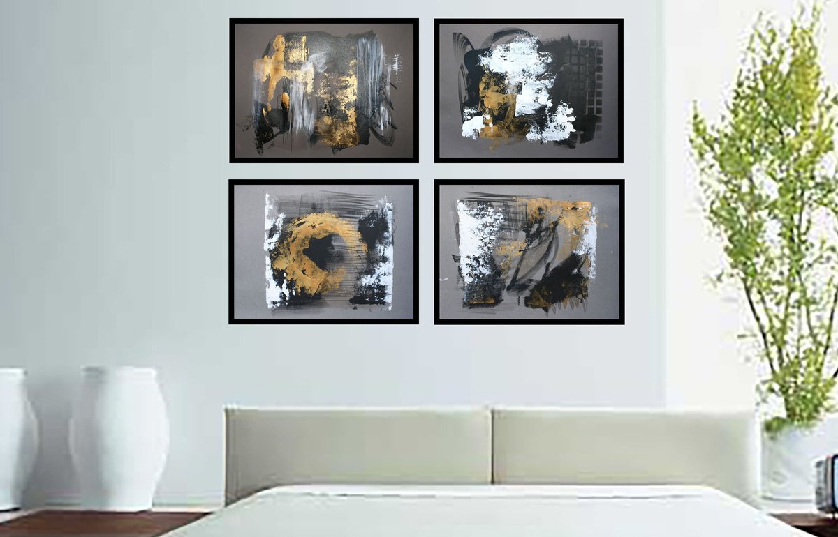 Organic Abstract Acrylic Painting By Susan Wooler, 25 X 19", Spoken Secrets, Original Artwork