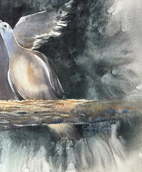 Birds on branch