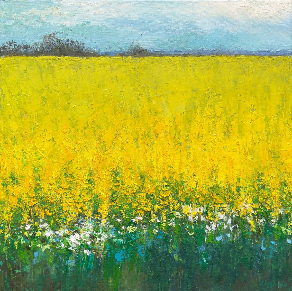 The Golden Expanse By Ling Strube, 20 X 20, Artwork For Sale On Artfinder