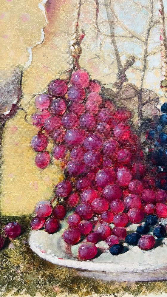 Pink grape Large fruit art