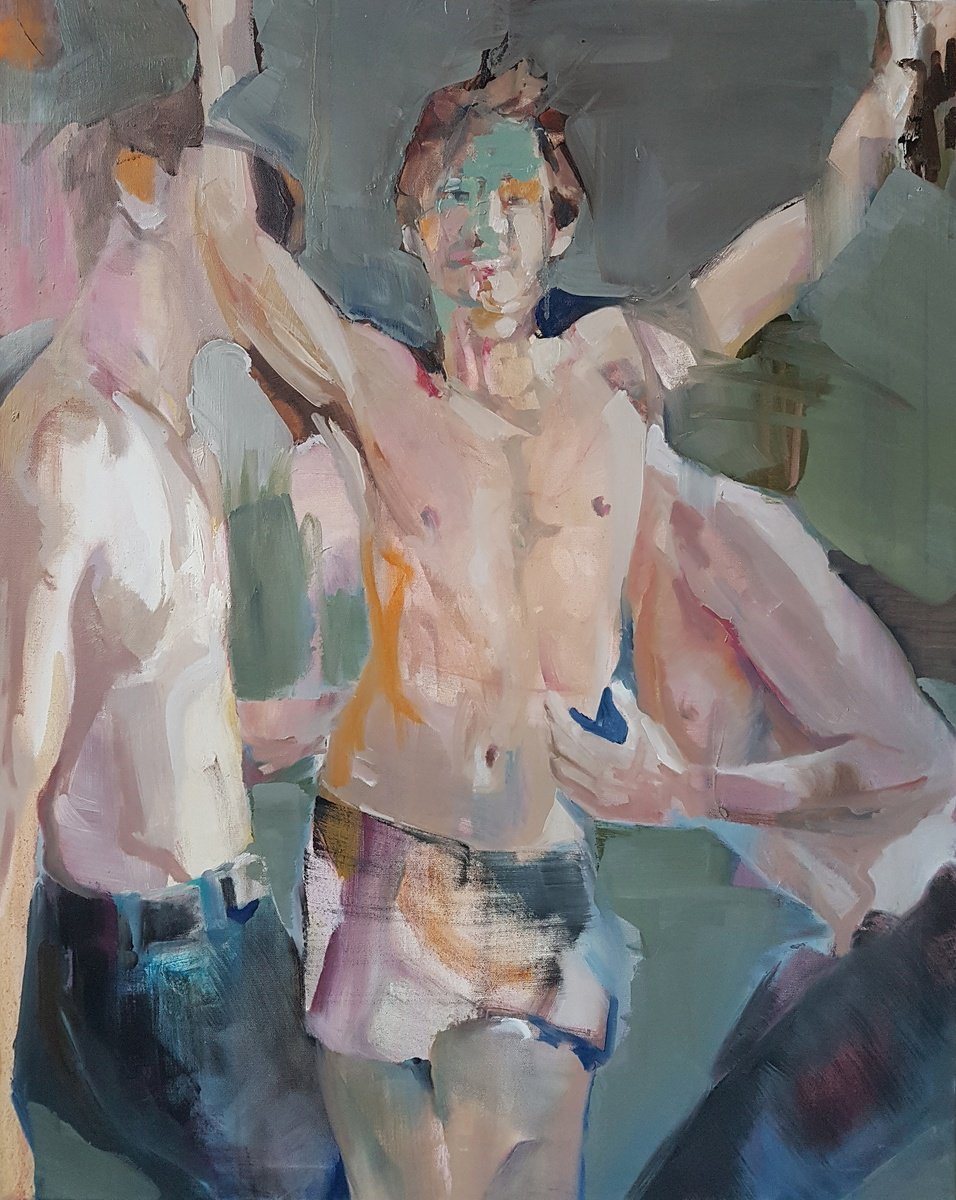 Impressionistic Portrait Oil Painting By Dick Van Dijk, 31 X 39, Will You Still, Original Artwork