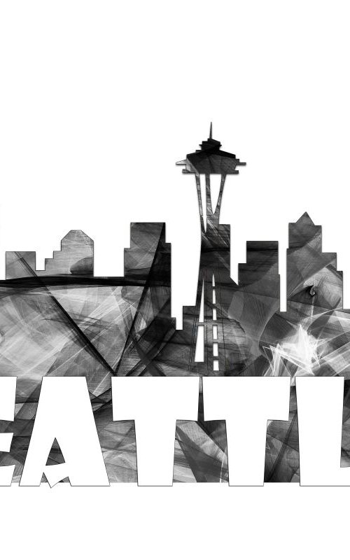 Seattle Washington Skyline BG2 by Marlene Watson