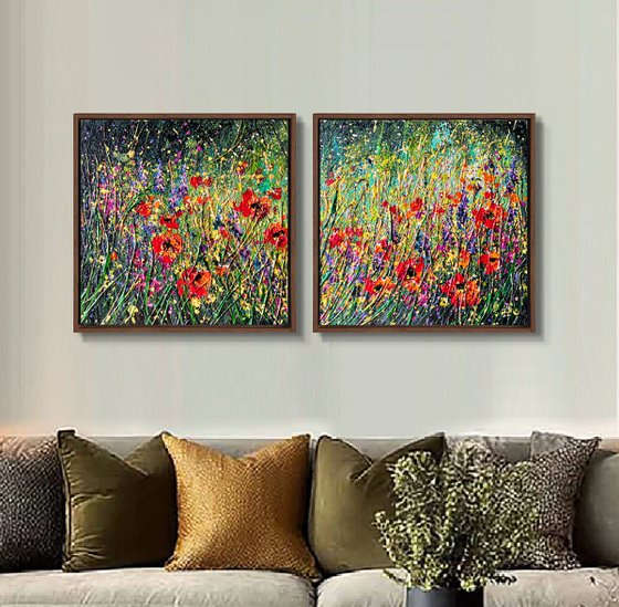 Red Flashes - framed