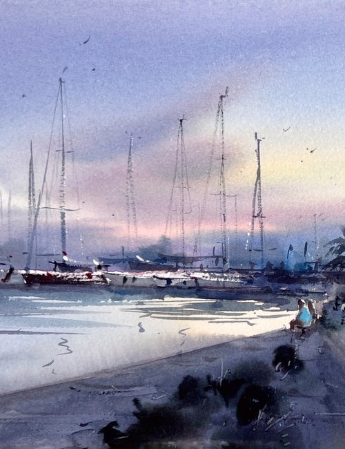 Valencia Twilight by Eugenia Gorbacheva