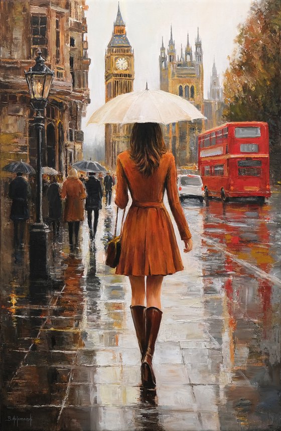 London Rain Reflections