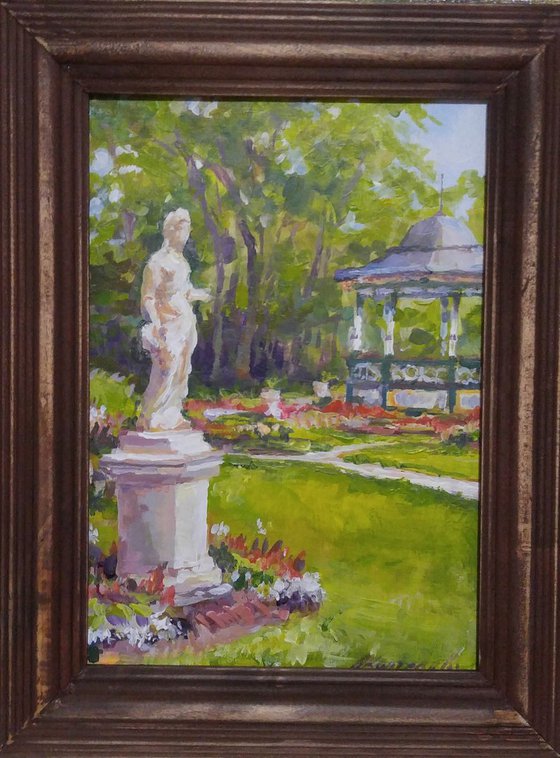 Halifax Public Gardens (plein air) (framed) 5x7x0.1'' (6.7x8.7x0.5'' framed)