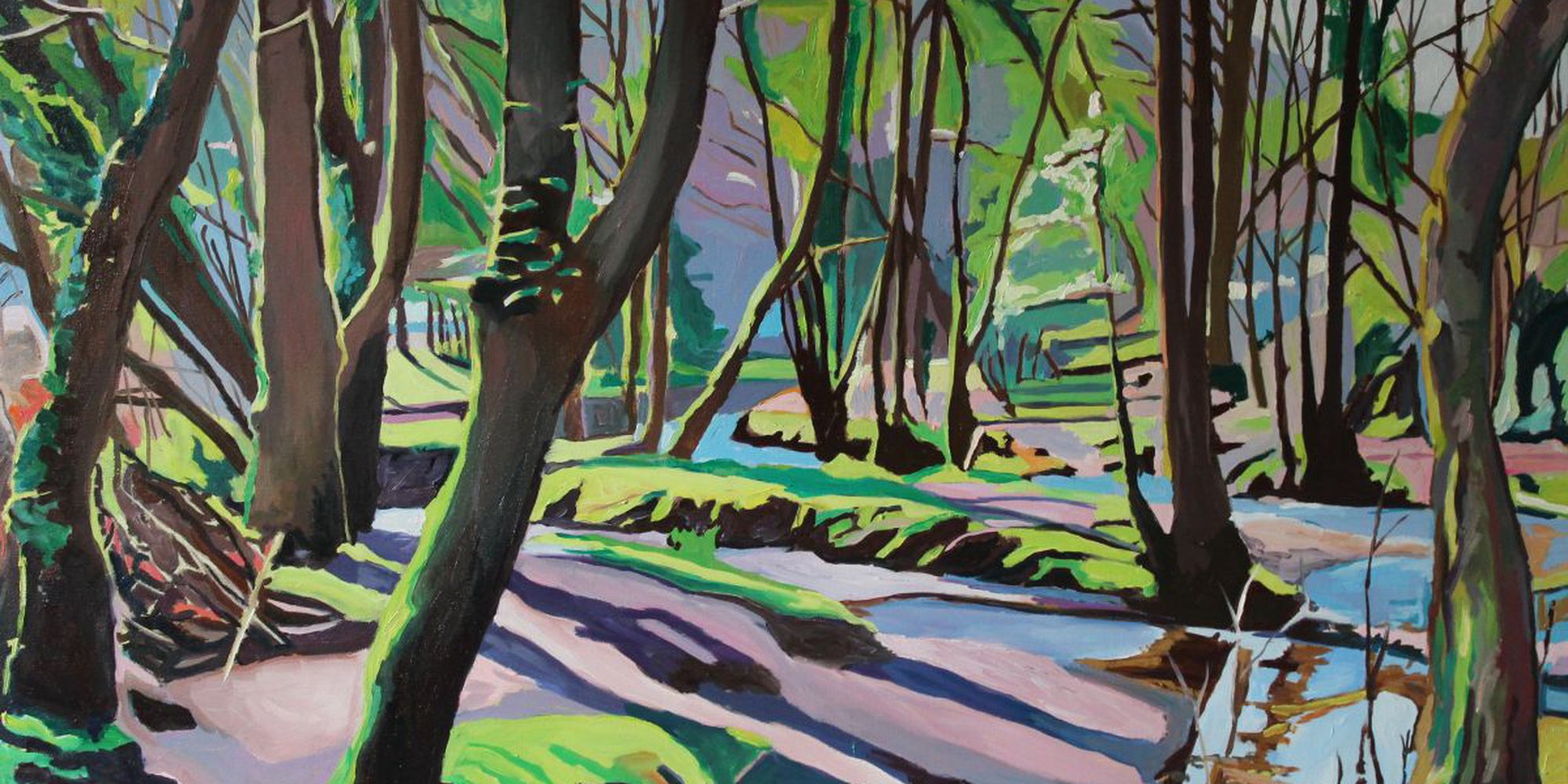 Art of the Day: "Winter Morning Light on Parkmill, 2015" by Emma Cownie