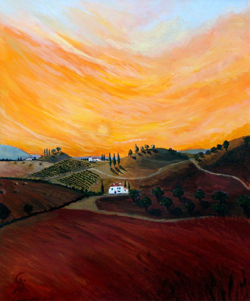 Under Burnt Tuscan Sky by Andrew Cottrell
