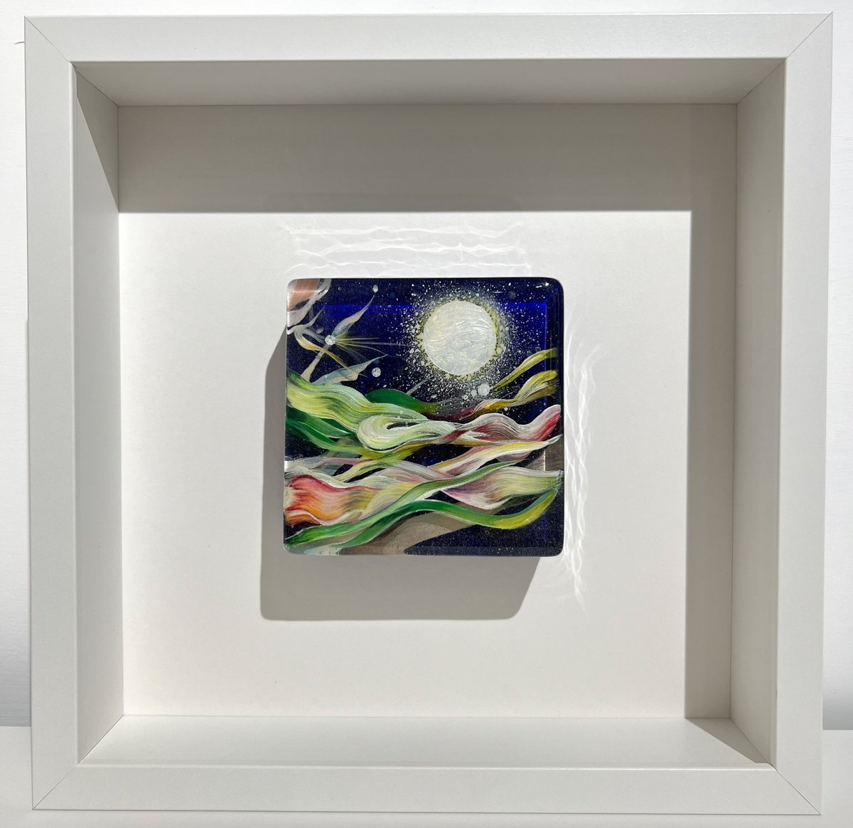 Abstract Landscape Painting By Marjan Fahimi, 10 X 10", Moon Song - 2, Original Artwork