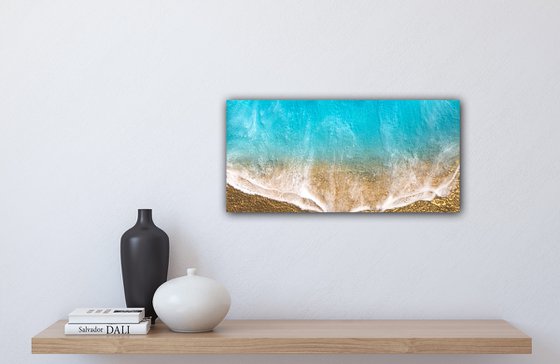 Teal Waves #37 Ocean and Beach Painting