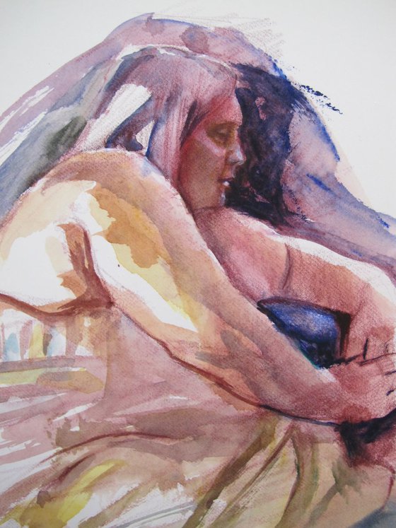 Draped nude