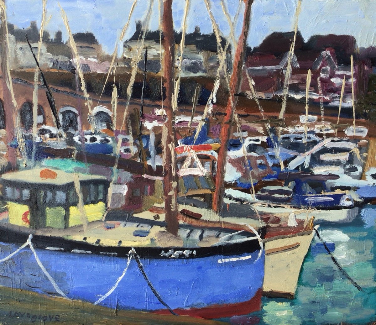 Impressionistic Landscape Oil Painting By Julian Lovegrove Art, 12 X 10", Dunkirk 