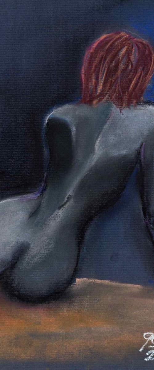 Royal Blue Nude 02 by Gennadi Belousov