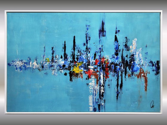 New Age II - Abstract - Acrylic Painting - Canvas Art - Framed Painting
