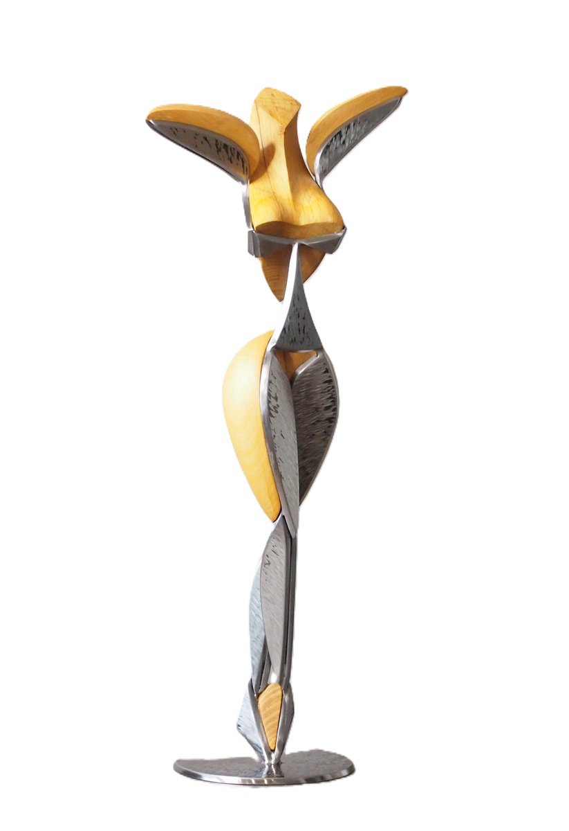 Urban And Pop Portrait Sculpture By Stevlin Yovchev, 7 X 20", "Catwalk Viii", Original Artwork