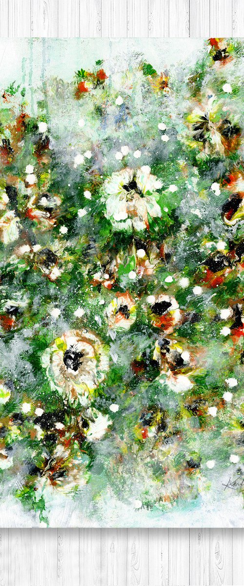 Cottage Chic Blooms 3 - Floral Painting by Kathy Morton Stanion by Kathy Morton Stanion