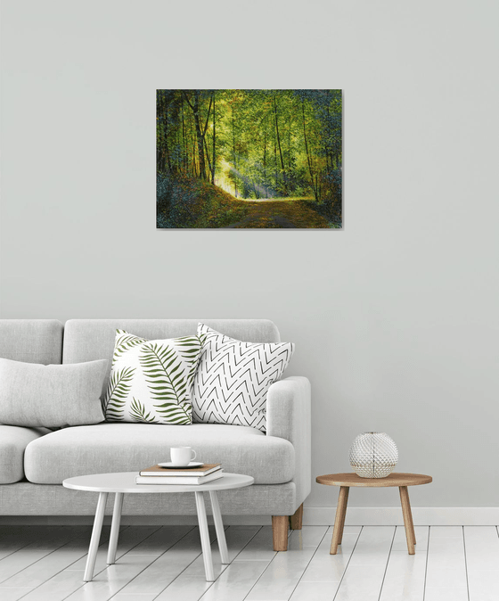 Spring forest  (60x80cm, oil painting, ready to hang)