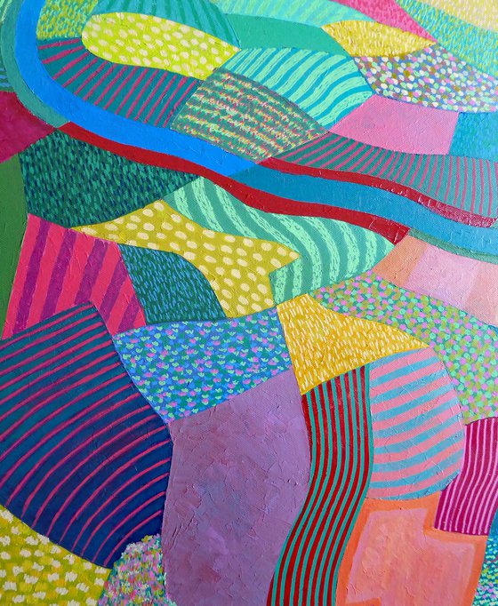 VIEW OVER PATCHWORK FIELDS