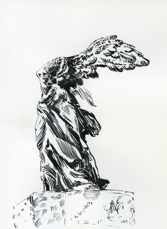 Sketch of Nike of Samothrace