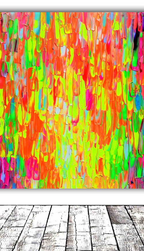 FREE SHIPPING 3D Small Gypsy Girl 8 - 100x70x4 cm -  Abstract Textured Palette Knife Painting - Ready to Hang, Hotel, Restaurant, Office Wall Decor, Perfect Gift by Soos Tiberiu