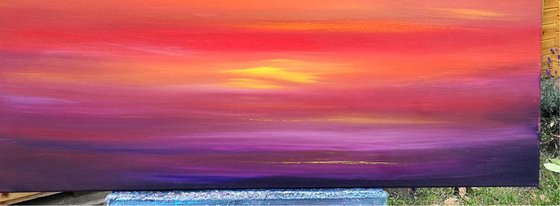 Sunset, Skyscape, Red, African Skies - XL, Modern Art Office Decor Home