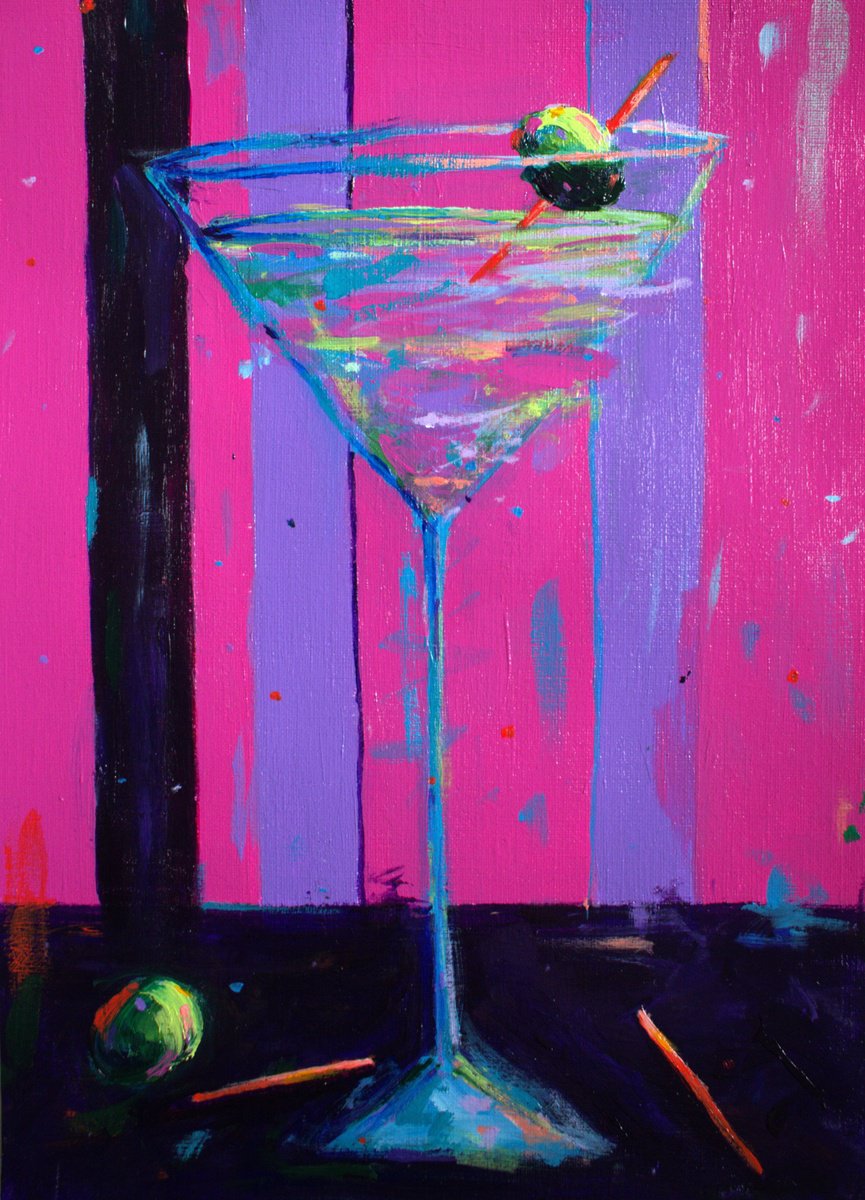  Martini By Dawn Underwood, 8 X 12, Artwork For Sale On Artfinder