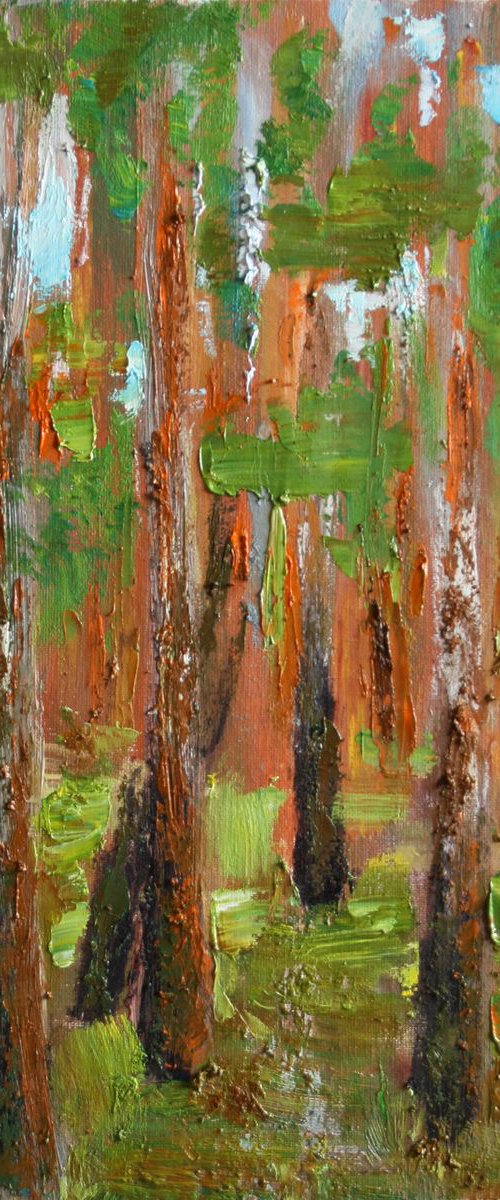 Pine forest /  ORIGINAL PAINTING by Salana Art Gallery