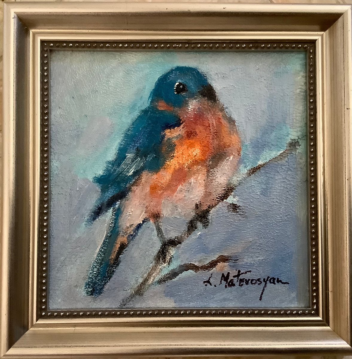 Bluebird By Lia Matevosyan Haselton, 8 X 8, Artwork For Sale On Artfinder