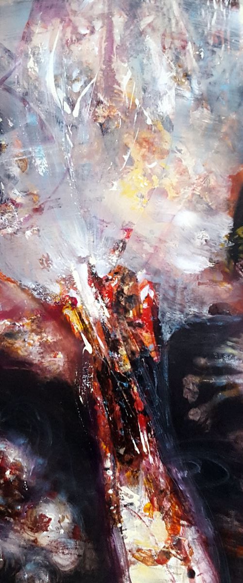Still life eternity flowers like galaxy explosions mind traveling oneiric masterpiece by OVIDIU KLOSKA by Kloska Ovidiu