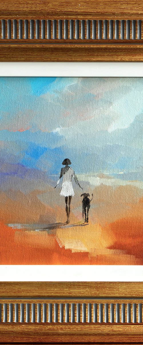 'Together Again' Framed Impressionistic Painting by Ewa Czarniecka